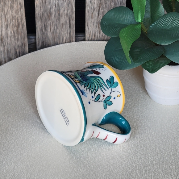 Barnes & Noble Deruta Orvieto Green Roosete Ceramic Flared mug/creamer - Picture 7 of 10